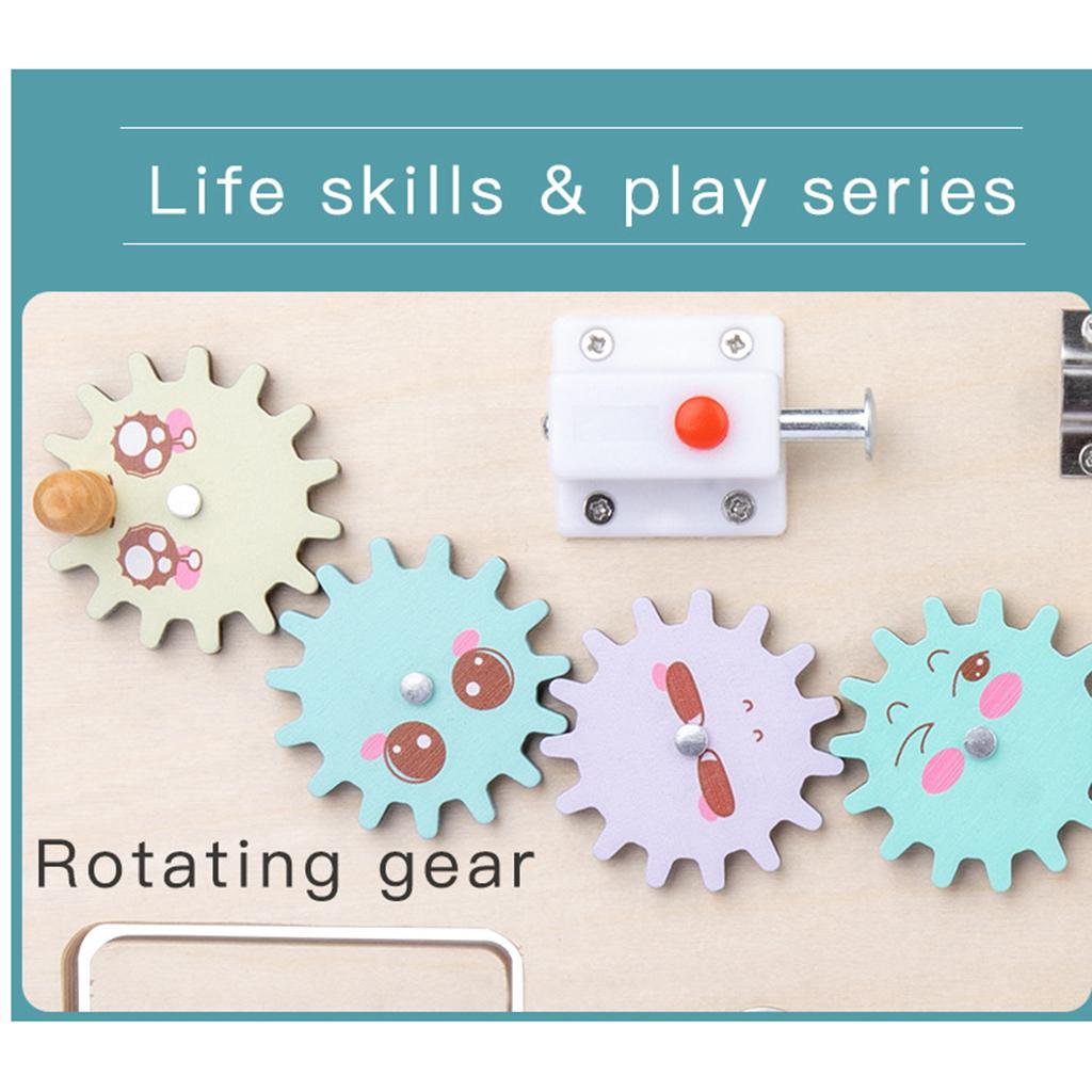 Montessori Wooden Busy Board Toddler - Quadro de Atividades para Crianças, Brinquedos