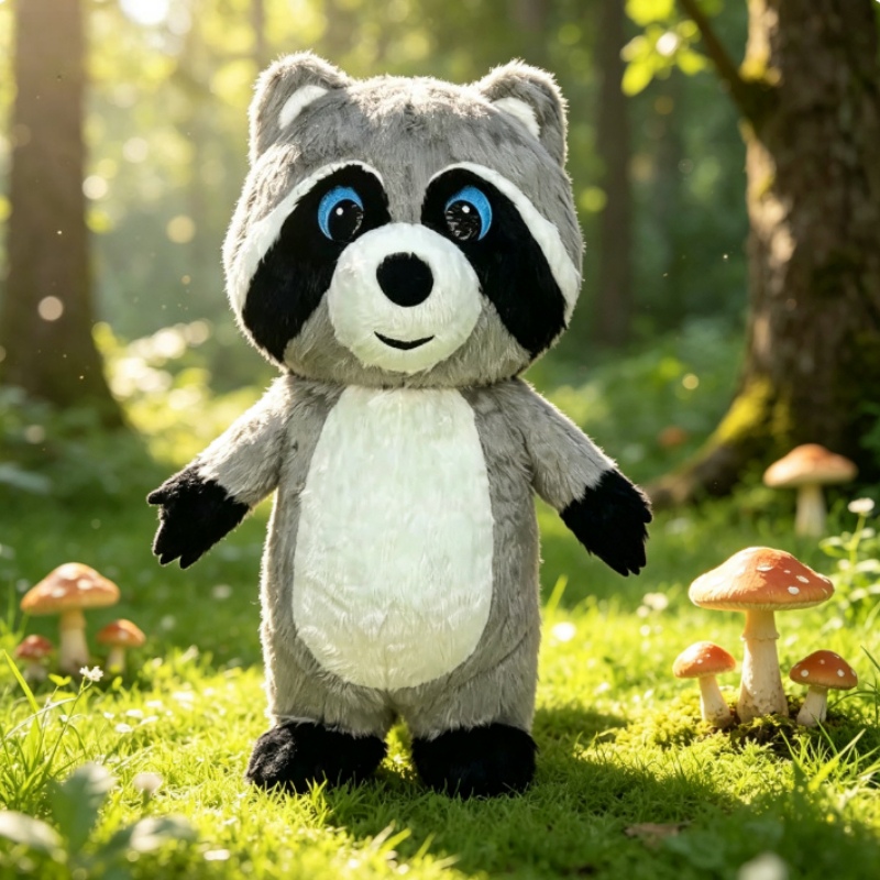 Dolls - Fantasia de Mascote de Guaxinim Inflável