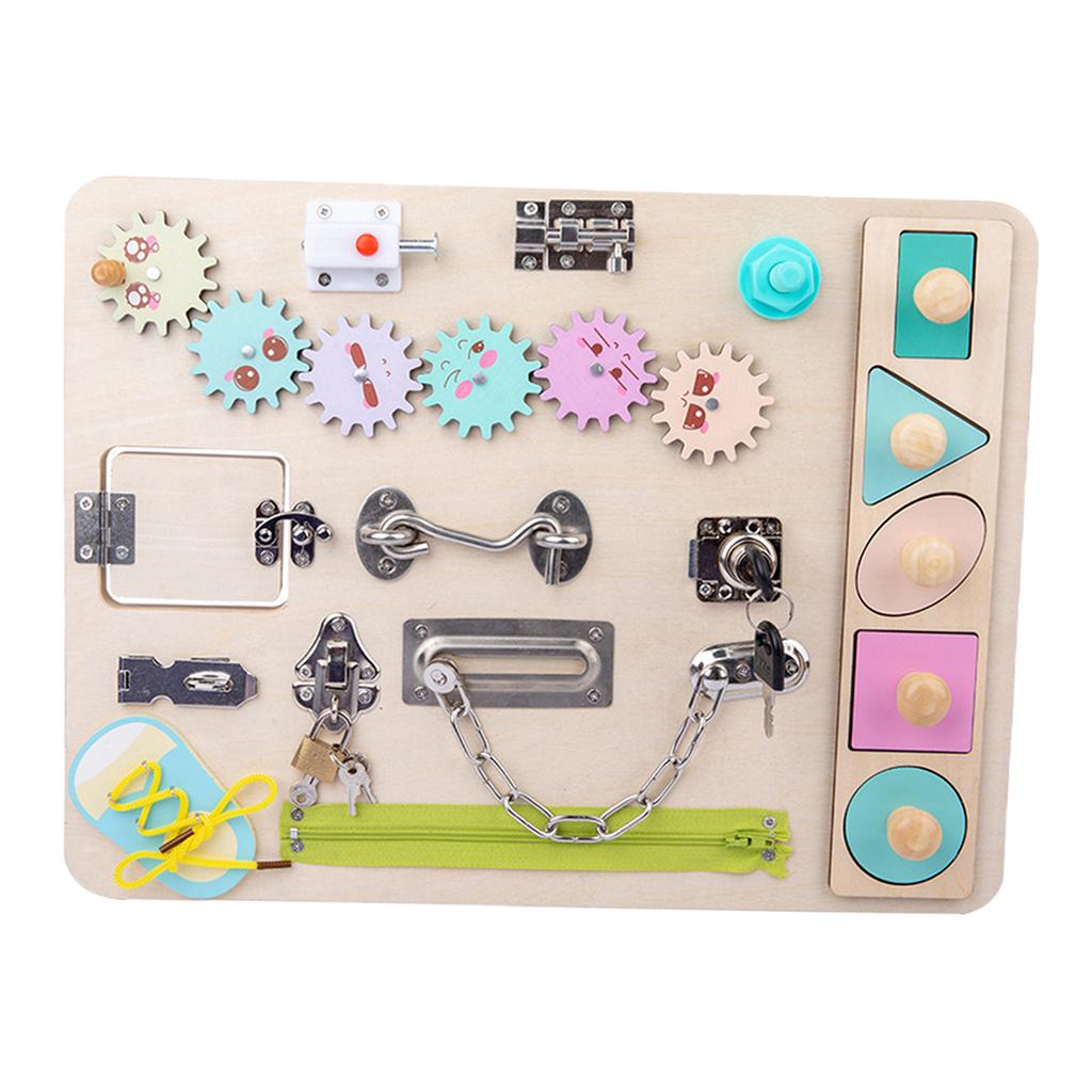 Quadro de Atividades para Cria - Montessori Wooden Busy Board Toddler avaliação e preço