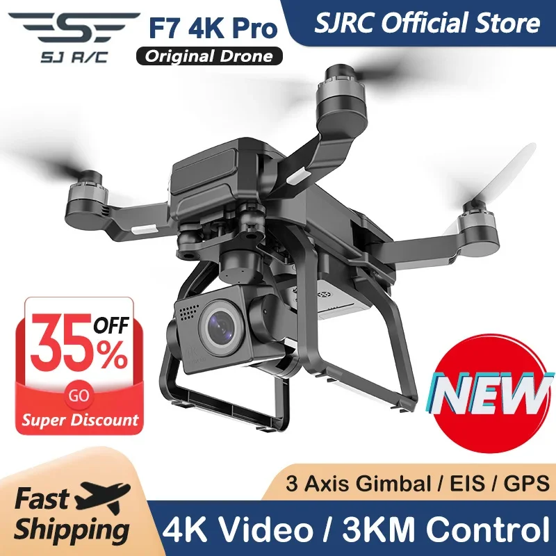 SJRC F7 4K PRO Câmera Drone GP - Fpv Brushless Rc Drone 4K avaliação e preço