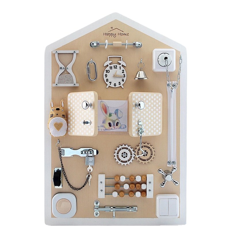 Montessori brinquedos de madei - Montessori Wooden Busy Board Toddler avaliação e preço