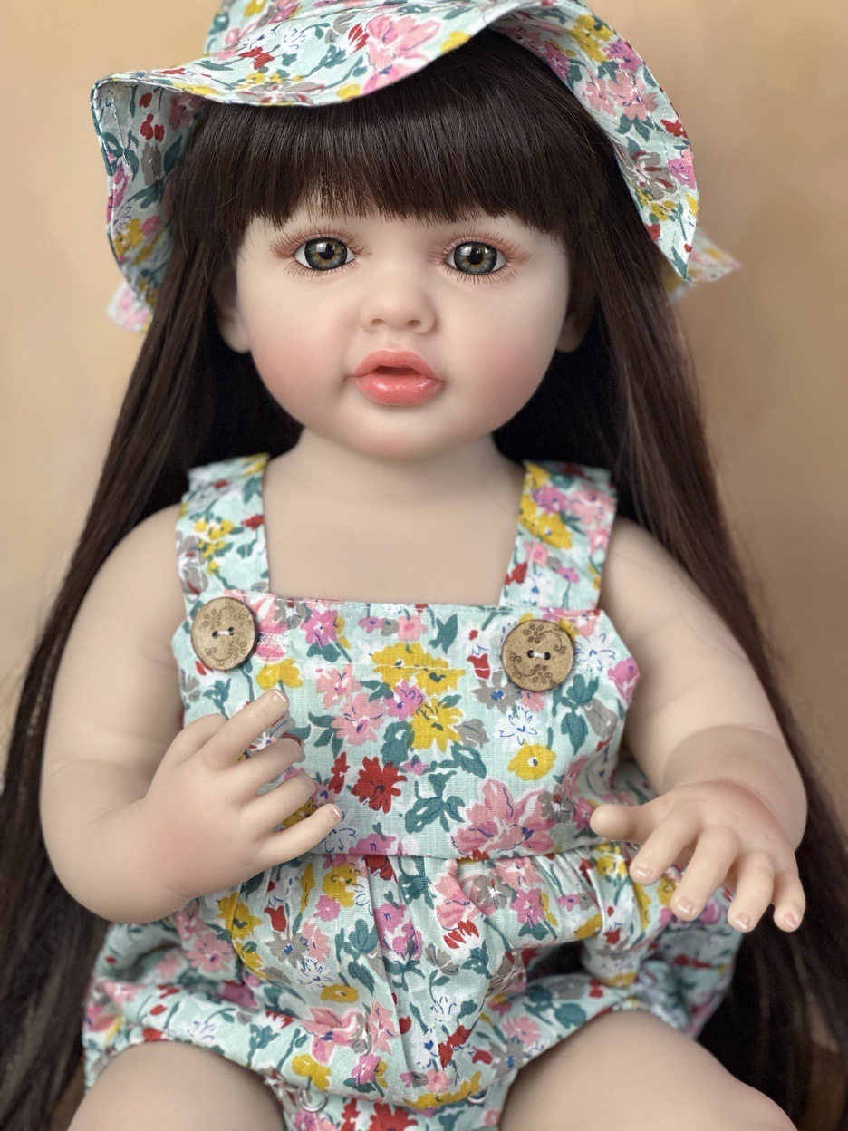 22 Polegada fofinho corpo inte - Reborn Baby Doll Silicone Realistic avaliação e preço